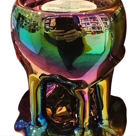 Bsth and Body Works Halloween 2025 Dripping Skull Pedestal 3 wick candle Holder - Picture 3 of 4